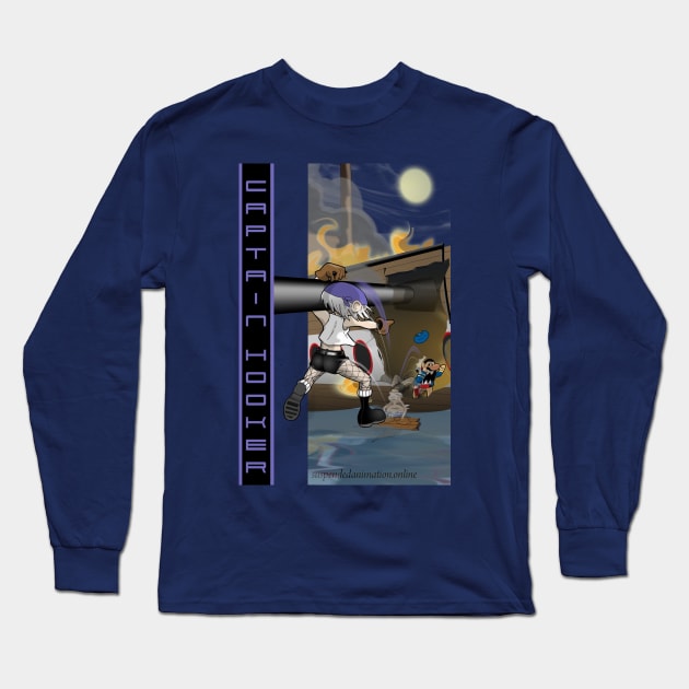 Captain Hooker - Burning Pearl Long Sleeve T-Shirt by tyrone_22